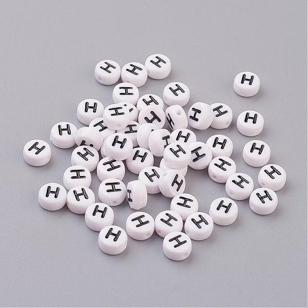 PandaHall Flat Round with Letter H Acrylic Beads, with Horizontal Hole, White & Black, Size: about 7mm in diameter, 4mm thick, hole: 1mm...
PandaHall Flat Round with Letter H Acrylic Beads, with Horizontal Hole, White & Black, Size: about 7mm in diameter, 4mm thick, hole: 1mm...