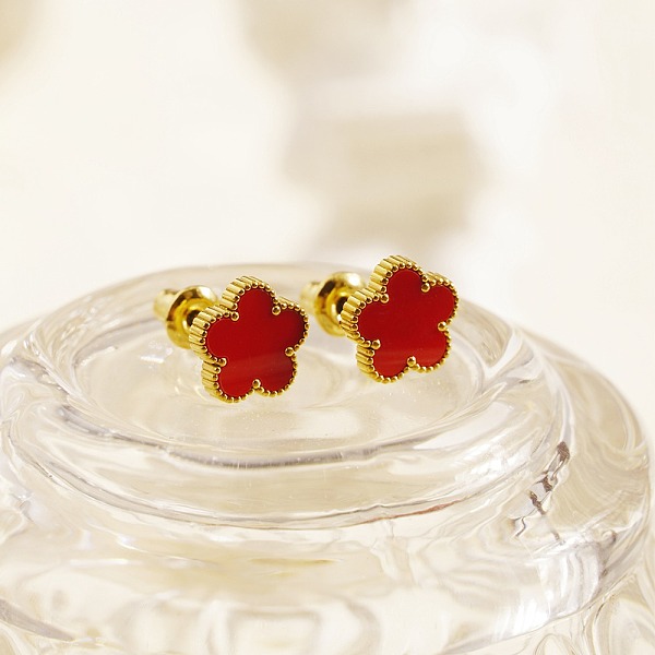 PandaHall Golden 304 Stainless Steel Flower Stud Earrings with Natural Shell, Red, 9mm Shell Flower Red
PandaHall Golden 304 Stainless Steel Flower Stud Earrings with Natural Shell, Red, 9mm Shell Flower Red