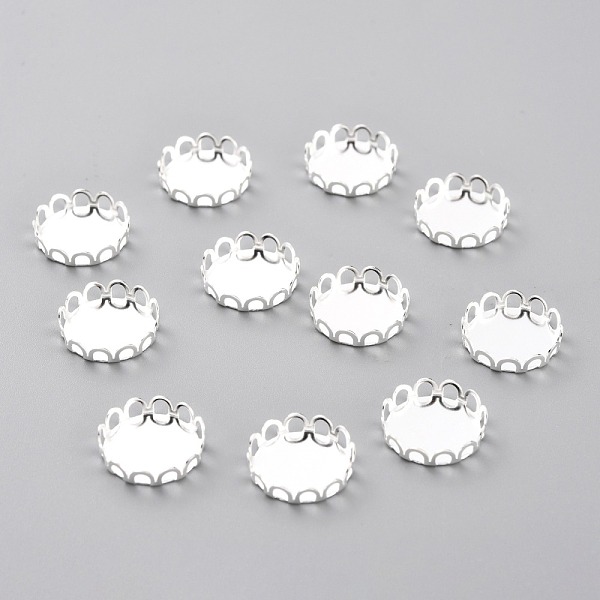 PandaHall 304 Stainless Steel Cabochon Settings, Lace Edge Bezel Cups, Flat Round, Silver, 13x3mm Tray: 12mm 304 Stainless Steel Flat Round
PandaHall 304 Stainless Steel Cabochon Settings, Lace Edge Bezel Cups, Flat Round, Silver, 13x3mm Tray: 12mm 304 Stainless Steel Flat Round