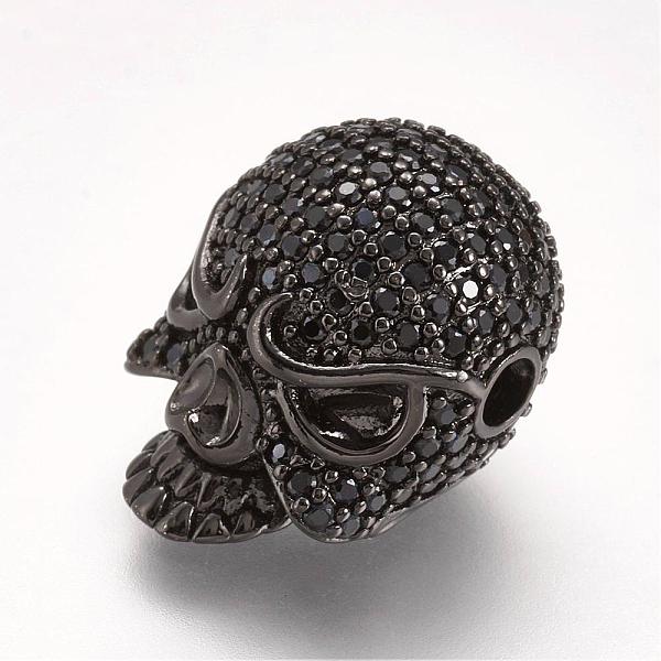 PandaHall Brass Micro Pave Cubic Zirconia Beads, Skull, Gunmetal, 19.5x14.5x13mm, Hole: 3mm Brass+Cubic Zirconia Skull
PandaHall Brass Micro Pave Cubic Zirconia Beads, Skull, Gunmetal, 19.5x14.5x13mm, Hole: 3mm Brass+Cubic Zirconia Skull