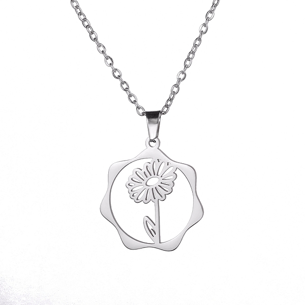 PandaHall Stainless Steel Pendant Necklaces, April Daisy, 16.14~19.69 inch(41~50cm) Stainless Steel April Daisy
PandaHall Stainless Steel Pendant Necklaces, April Daisy, 16.14~19.69 inch(41~50cm) Stainless Steel April Daisy