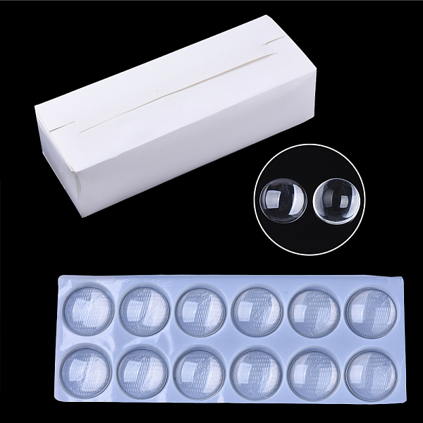 PandaHall Transparent Glass Cabochons, Half Round/Dome, Clear, 50x12mm, 96pcs/box Glass Half Round Clear
PandaHall Transparent Glass Cabochons, Half Round/Dome, Clear, 50x12mm, 96pcs/box Glass Half Round Clear