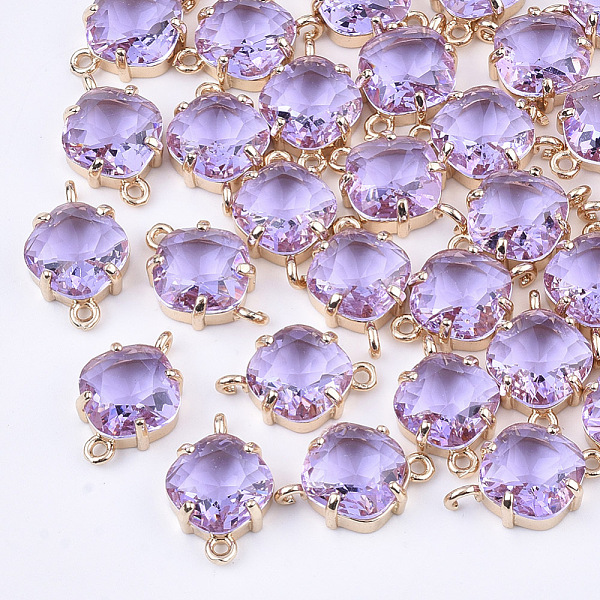 PandaHall Transparent Glass Links connectors, for Jewelry DIY Craft Making, with Brass Findings, Faceted, Rhombus, Light Gold, Medium Purple...
PandaHall Transparent Glass Links connectors, for Jewelry DIY Craft Making, with Brass Findings, Faceted, Rhombus, Light Gold, Medium Purple...