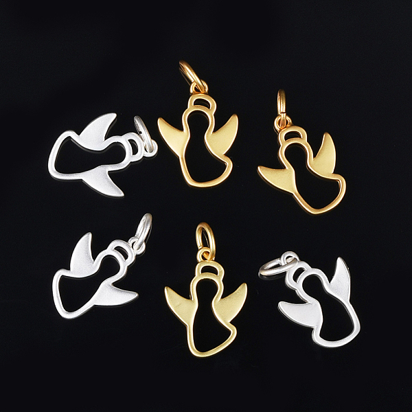PandaHall Brass Charms, Matte Style, Long-Lasting Plated, Angel, Mixed Color, 14.5x10.5x2mm, Hole: 3mm Brass Angel & Fairy Multicolor
PandaHall Brass Charms, Matte Style, Long-Lasting Plated, Angel, Mixed Color, 14.5x10.5x2mm, Hole: 3mm Brass Angel & Fairy Multicolor