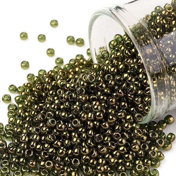 PandaHall TOHO Round Seed Beads, Japanese Seed Beads, (324) Gold Luster Moss Green, 11/0, 2.2mm, Hole: 0.8mm, about 50000pcs/pound Glass...
PandaHall TOHO Round Seed Beads, Japanese Seed Beads, (324) Gold Luster Moss Green, 11/0, 2.2mm, Hole: 0.8mm, about 50000pcs/pound Glass...