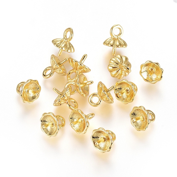 PandaHall Brass Peg Bails Pendants, for Half Drilled Beads, Long-Lasting Plated, Real 18K Gold Plated, 8x6.5mm, Hole: 1.6mm, Pin: 0.9mm....
PandaHall Brass Peg Bails Pendants, for Half Drilled Beads, Long-Lasting Plated, Real 18K Gold Plated, 8x6.5mm, Hole: 1.6mm, Pin: 0.9mm....