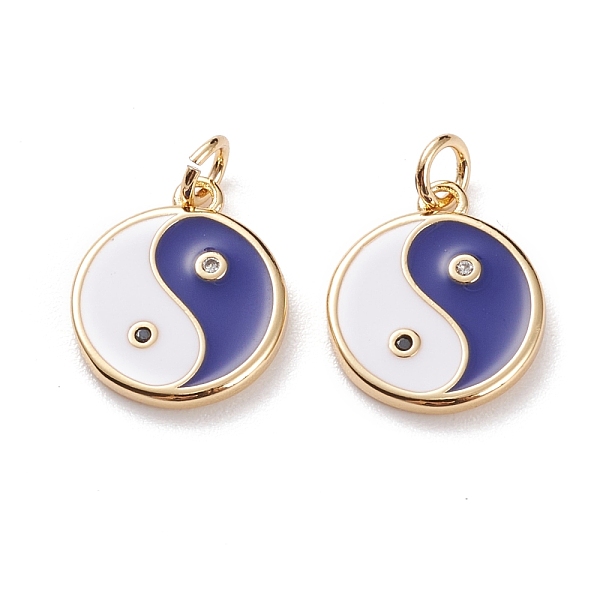 PandaHall Brass Micro Pave Clear Cubic Zirconia Pendants, with Enamel & Jump Rings, Flat Round with Yin Yang, Real 18K Gold Plated, Dark...
PandaHall Brass Micro Pave Clear Cubic Zirconia Pendants, with Enamel & Jump Rings, Flat Round with Yin Yang, Real 18K Gold Plated, Dark...
