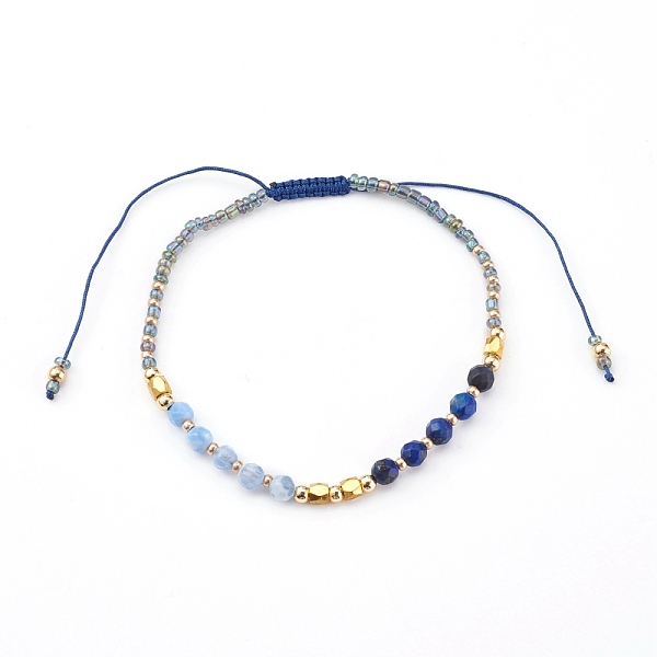 PandaHall Adjustable Nylon Cord Braided Bead Bracelets, with Natural Lapis Lazuli(Dyed) Beads & Agate, Glass Seed Beads and Brass Beads...
PandaHall Adjustable Nylon Cord Braided Bead Bracelets, with Natural Lapis Lazuli(Dyed) Beads & Agate, Glass Seed Beads and Brass Beads...