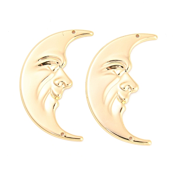 PandaHall Brass Connector Charms, Crescent Moon Face Links, Real 18K Gold Plated, 46.5x27x2mm, Hole: 1.2mm Brass Moon
PandaHall Brass Connector Charms, Crescent Moon Face Links, Real 18K Gold Plated, 46.5x27x2mm, Hole: 1.2mm Brass Moon