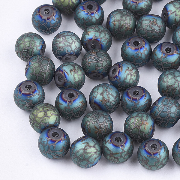 PandaHall Electroplate Glass Beads, Frosted, Round with Pattern, Cadet Blue, 8~8.5mm, Hole: 1.5mm Glass Others Blue
PandaHall Electroplate Glass Beads, Frosted, Round with Pattern, Cadet Blue, 8~8.5mm, Hole: 1.5mm Glass Others Blue