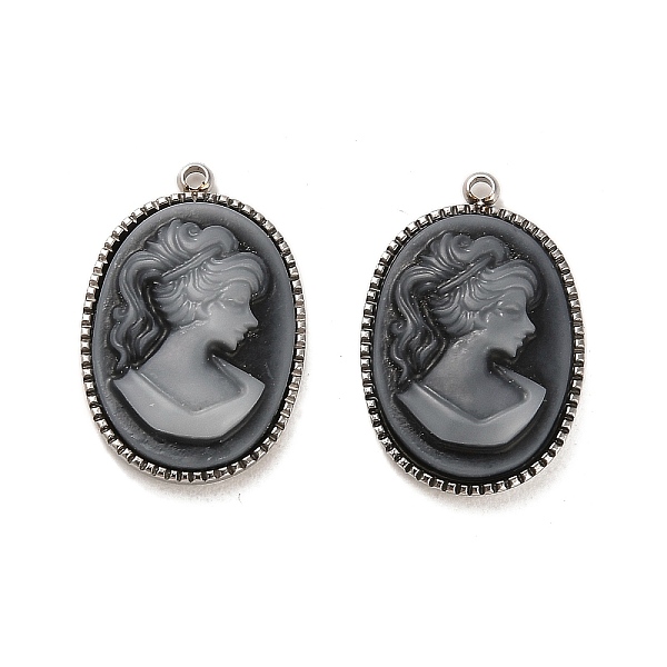 PandaHall 304 Stainless Steel Pendants, Oval Acrylic Cameo Lady Charms, Gray, Stainless Steel Color, 22x14.5x4.5mm, Hole: 1.2mm Stainless...
PandaHall 304 Stainless Steel Pendants, Oval Acrylic Cameo Lady Charms, Gray, Stainless Steel Color, 22x14.5x4.5mm, Hole: 1.2mm Stainless...
