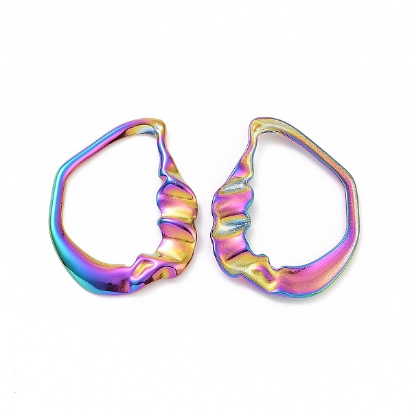 PandaHall Ion Plating(IP) 304 Stainless Steel Linking Rings, Ruffled Irregular Teardrop, Rainbow Color, 32x25x3mm, Inner Diameter: 17x25mm...
PandaHall Ion Plating(IP) 304 Stainless Steel Linking Rings, Ruffled Irregular Teardrop, Rainbow Color, 32x25x3mm, Inner Diameter: 17x25mm...