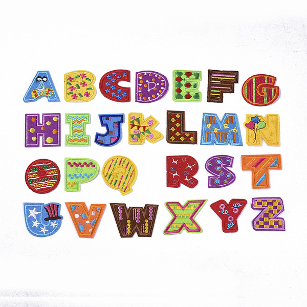 PandaHall Computerized Embroidery Cloth Iron On/Sew On Patches, Costume Accessories, Appliques, Alphabet, Mixed Color, Letter A~Z..., Multicolor
PandaHall Computerized Embroidery Cloth Iron On/Sew On Patches, Costume Accessories, Appliques, Alphabet, Mixed Color, Letter A~Z..., Multicolor