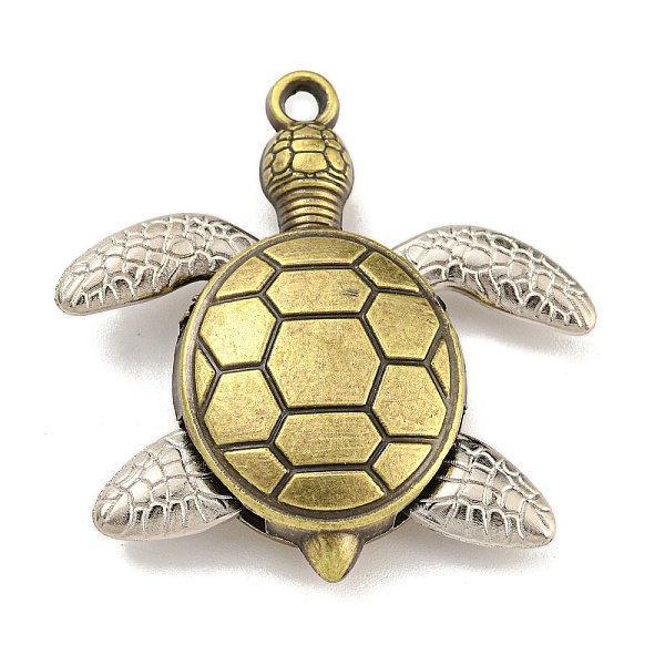 PandaHall Alloy Pendants, Turtle, Cadmium Free & Lead Free, Antique Bronze & Platinum, 38.5x38x8mm, Hole: 2mm Alloy Turtle
PandaHall Alloy Pendants, Turtle, Cadmium Free & Lead Free, Antique Bronze & Platinum, 38.5x38x8mm, Hole: 2mm Alloy Turtle