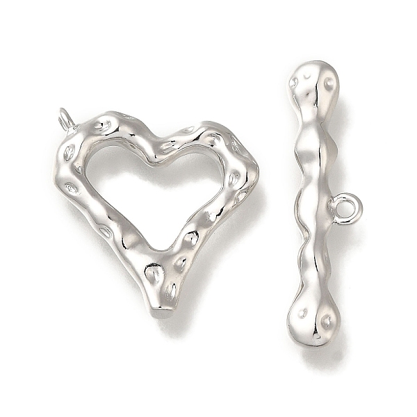 PandaHall Brass Toggle Clasps, Heart, Platinum, Heart: 21x20x3.5mm, Hole: 1.6mm, Bar: 7.5x30x3.5mm, hole: 1.6mm Brass Heart
PandaHall Brass Toggle Clasps, Heart, Platinum, Heart: 21x20x3.5mm, Hole: 1.6mm, Bar: 7.5x30x3.5mm, hole: 1.6mm Brass Heart