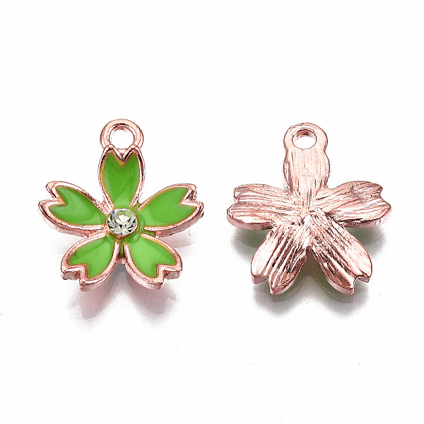 PandaHall Rose Gold Tone Alloy Rhinestone Enamel Pendants, Flower Charms, Lawn Green, 18x16x4mm, Hole: 2mm Alloy Rhinestone+Enamel Flower...
PandaHall Rose Gold Tone Alloy Rhinestone Enamel Pendants, Flower Charms, Lawn Green, 18x16x4mm, Hole: 2mm Alloy Rhinestone+Enamel Flower...