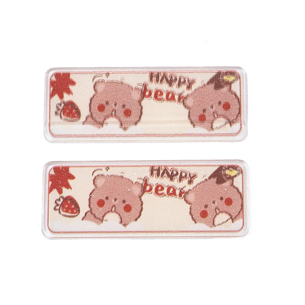 PandaHall Transparent Printed Acrylic Cabochons, with Glitter Powder, Rectangle with Bear & Word Happy Bear, Dark Salmon, 50x50x2mm Acrylic...
PandaHall Transparent Printed Acrylic Cabochons, with Glitter Powder, Rectangle with Bear & Word Happy Bear, Dark Salmon, 50x50x2mm Acrylic...