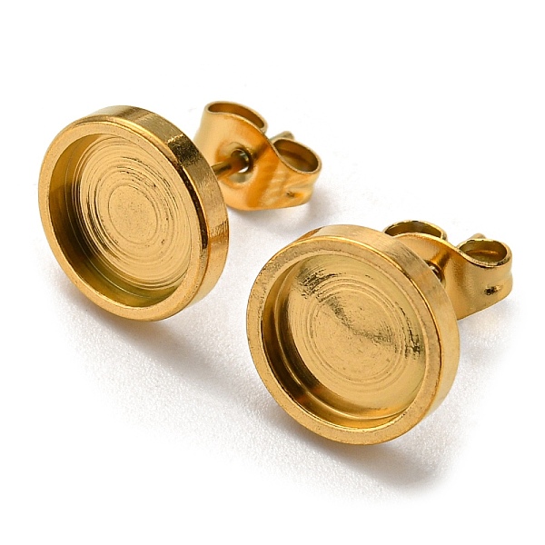 PandaHall Ion Plating(IP) 304 Stainless Steel Stud Earring Settings, Flat Round, Golden, 10x2mm, Tray: 8mm, Pin: 0.7mm 304 Stainless Steel...
PandaHall Ion Plating(IP) 304 Stainless Steel Stud Earring Settings, Flat Round, Golden, 10x2mm, Tray: 8mm, Pin: 0.7mm 304 Stainless Steel...