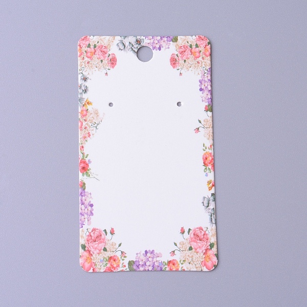 PandaHall Cardboard Earring Display Cards, Rectangle with Flower Pattern, White, 9x5x0.04cm, Hole: 1.5mm Paper Rectangle White
PandaHall Cardboard Earring Display Cards, Rectangle with Flower Pattern, White, 9x5x0.04cm, Hole: 1.5mm Paper Rectangle White