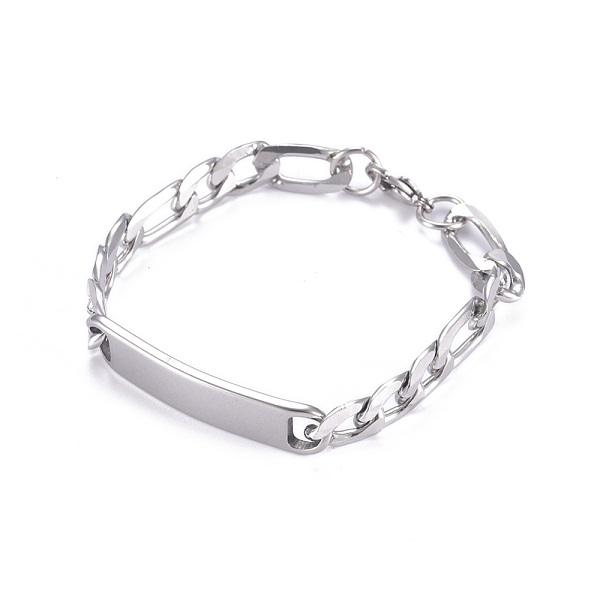 PandaHall 304 Stainless Steel Figaro Chain ID Bracelets, with Lobster Claw Clasps, Stainless Steel Color, 8-5/8 inch(22cm) 304 Stainless...
PandaHall 304 Stainless Steel Figaro Chain ID Bracelets, with Lobster Claw Clasps, Stainless Steel Color, 8-5/8 inch(22cm) 304 Stainless...
