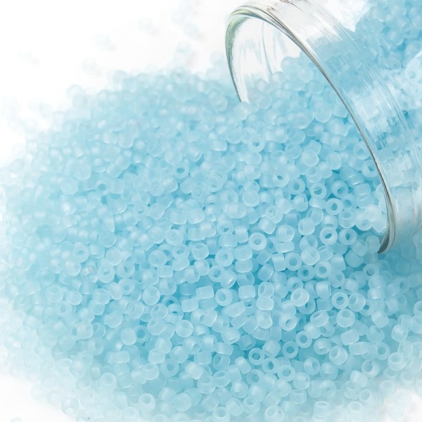PandaHall TOHO Round Seed Beads, Japanese Seed Beads, Frosted, (143F) Ceylon Frost Aqua, 15/0, 1.5mm, Hole: 0.7mm, about 3000pcs/bottle..., Cyan
PandaHall TOHO Round Seed Beads, Japanese Seed Beads, Frosted, (143F) Ceylon Frost Aqua, 15/0, 1.5mm, Hole: 0.7mm, about 3000pcs/bottle..., Cyan