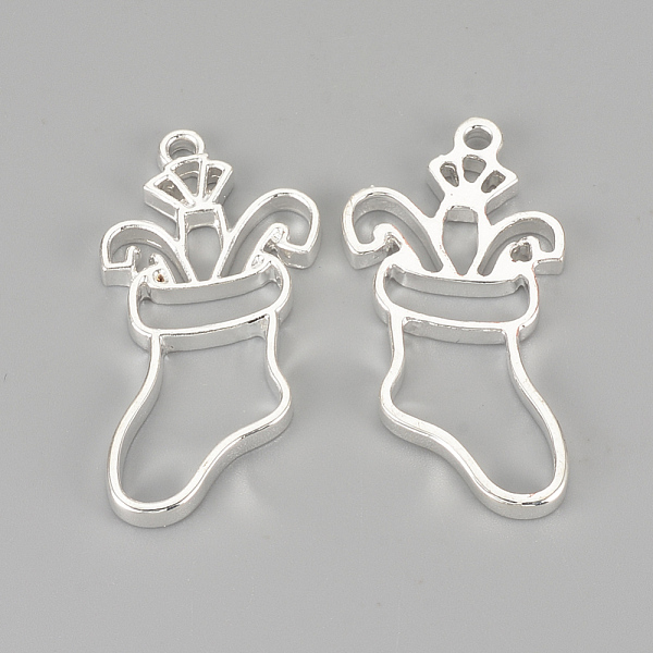 PandaHall Alloy Open Back Bezel Pendants, For DIY UV Resin, Epoxy Resin, Pressed Flower Jewelry, Christmas Stocking, Silver Color Plated...
PandaHall Alloy Open Back Bezel Pendants, For DIY UV Resin, Epoxy Resin, Pressed Flower Jewelry, Christmas Stocking, Silver Color Plated...