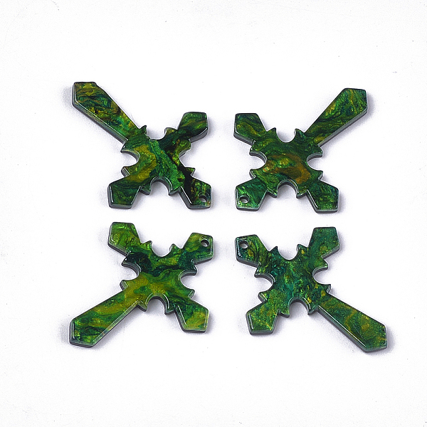 PandaHall Cellulose Acetate(Resin) Pendants, Cross, Dark Green, 34.5x26.5x2.5mm, Hole: 1.4mm Cellulose Acetate Cross Green
PandaHall Cellulose Acetate(Resin) Pendants, Cross, Dark Green, 34.5x26.5x2.5mm, Hole: 1.4mm Cellulose Acetate Cross Green
