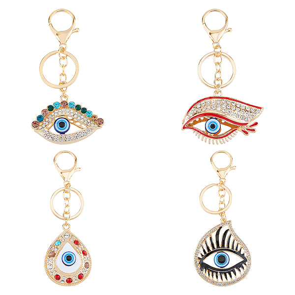 PandaHall DICOSMETIC 4Pcs 4 Styles Alloy Rhinestone Keychain, with Alloy Key Rings & Lobster Claw Clasps and Resin, Evil Eye/Teardrop...
PandaHall DICOSMETIC 4Pcs 4 Styles Alloy Rhinestone Keychain, with Alloy Key Rings & Lobster Claw Clasps and Resin, Evil Eye/Teardrop...