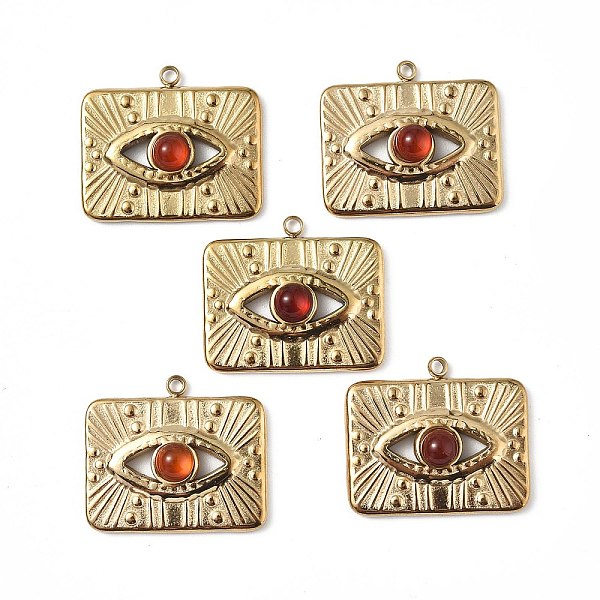 PandaHall Vacuum Plating 201 Stainless Steel Natural Red Agate Pendants, Real 18K Gold Plated, Rectangle with Eye Charms, 17.5x20.5x4mm...
PandaHall Vacuum Plating 201 Stainless Steel Natural Red Agate Pendants, Real 18K Gold Plated, Rectangle with Eye Charms, 17.5x20.5x4mm...