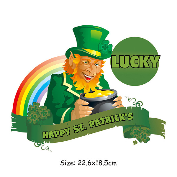 PandaHall Saint Patrick's Day Theme PET Sublimation Stickers, Heat Transfer Film, Iron on Vinyls, for Clothes Decoration, Human, 185x226mm...
PandaHall Saint Patrick's Day Theme PET Sublimation Stickers, Heat Transfer Film, Iron on Vinyls, for Clothes Decoration, Human, 185x226mm...