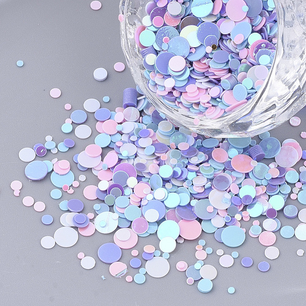 PandaHall Ornament Accessories, PVC Plastic Paillette/Sequins Beads, No Hole/Undrilled Beads, Flat Round, Mixed Color, 1~4x0.4mm PVC Flat..., Multicolor
PandaHall Ornament Accessories, PVC Plastic Paillette/Sequins Beads, No Hole/Undrilled Beads, Flat Round, Mixed Color, 1~4x0.4mm PVC Flat..., Multicolor