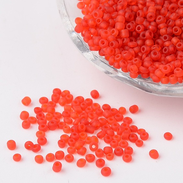 PandaHall 12/0 Frosted Round Glass Seed Beads, Red, Size: about 2mm in diameter, hole:1mm, about 3304pcs/50g Glass Red
PandaHall 12/0 Frosted Round Glass Seed Beads, Red, Size: about 2mm in diameter, hole:1mm, about 3304pcs/50g Glass Red