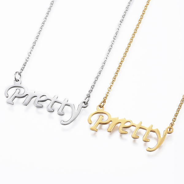 PandaHall 304 Stainless Steel Pendant Necklaces, with Lobster Clasps, Pretty, Mixed Color, 17.7 inch(45cm) 304 Stainless Steel Multicolor
PandaHall 304 Stainless Steel Pendant Necklaces, with Lobster Clasps, Pretty, Mixed Color, 17.7 inch(45cm) 304 Stainless Steel Multicolor