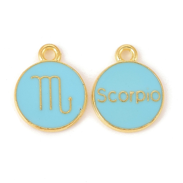 PandaHall Alloy Enamel Pendants, Flat Round with Constellation/Zodiac Sign, Golden, Sky Blue, Scorpio, 15x12x2mm, Hole: 1.5mm Alloy+Enamel...
PandaHall Alloy Enamel Pendants, Flat Round with Constellation/Zodiac Sign, Golden, Sky Blue, Scorpio, 15x12x2mm, Hole: 1.5mm Alloy+Enamel...