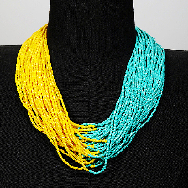 PandaHall Plastic Beaded Multi-strand Necklaces, Bohemian Style Necklace, Yellow, 20.87 inch(53cm) Plastic Yellow
PandaHall Plastic Beaded Multi-strand Necklaces, Bohemian Style Necklace, Yellow, 20.87 inch(53cm) Plastic Yellow