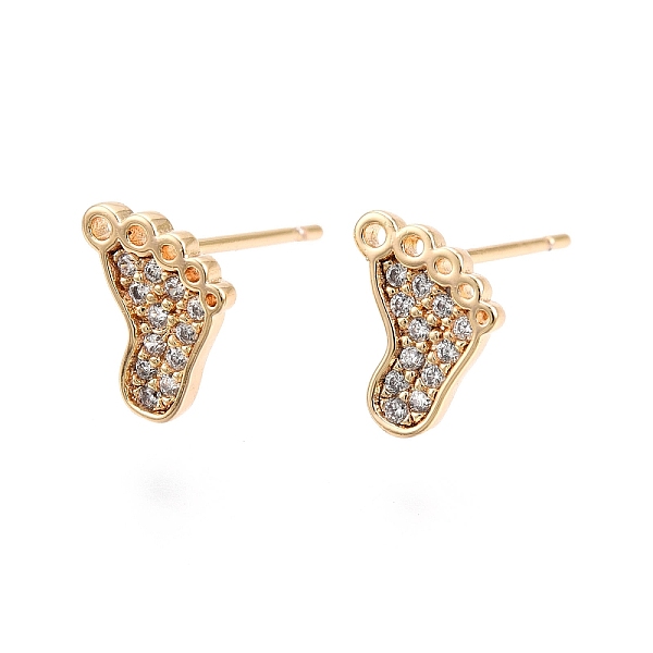 PandaHall Clear Cubic Zirconia Footprint Stud Earrings, Ion Plating(IP) Brass Jewelry for Women, Nickel Free, Real 18K Gold Plated, 9x7.5mm...
PandaHall Clear Cubic Zirconia Footprint Stud Earrings, Ion Plating(IP) Brass Jewelry for Women, Nickel Free, Real 18K Gold Plated, 9x7.5mm...