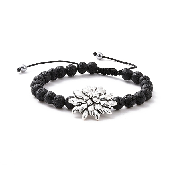 PandaHall Natural Lava Rock & Synthetic Hematite Braided Bead Bracelet with Alloy Lotus, Essential Oil Gemstone Jewelry for Women, Inner...
PandaHall Natural Lava Rock & Synthetic Hematite Braided Bead Bracelet with Alloy Lotus, Essential Oil Gemstone Jewelry for Women, Inner...