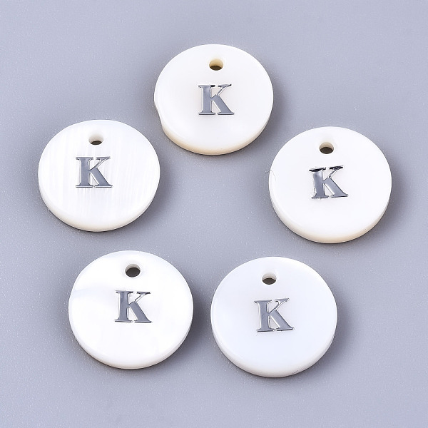 PandaHall Natural Freshwater Shell Pendants, with Platinum Plated Iron Etched Metal Embellishments, Flat Round with Initial Letter, White...
PandaHall Natural Freshwater Shell Pendants, with Platinum Plated Iron Etched Metal Embellishments, Flat Round with Initial Letter, White...