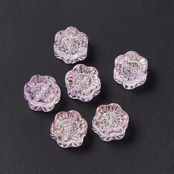 PandaHall Electroplated Glass Beads, with Gold Foil, Sunflower, for Jewelry Making, Orchid, 12.5x11.5x6mm, Hole: 1mm Glass Flower Purple
PandaHall Electroplated Glass Beads, with Gold Foil, Sunflower, for Jewelry Making, Orchid, 12.5x11.5x6mm, Hole: 1mm Glass Flower Purple
