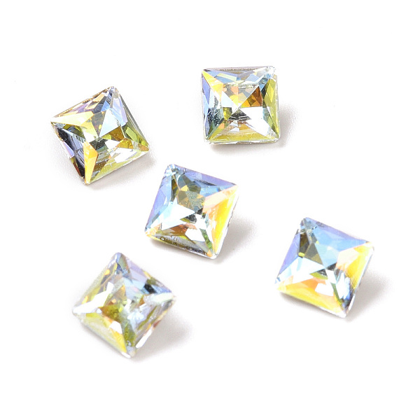 PandaHall Light AB Style K9 Glass Cabochons, Pointed Back & Back Plated, Faceted, Square, Light Crystal AB, 6x6x3.7mm Glass Rhinestone..., Clear
PandaHall Light AB Style K9 Glass Cabochons, Pointed Back & Back Plated, Faceted, Square, Light Crystal AB, 6x6x3.7mm Glass Rhinestone..., Clear