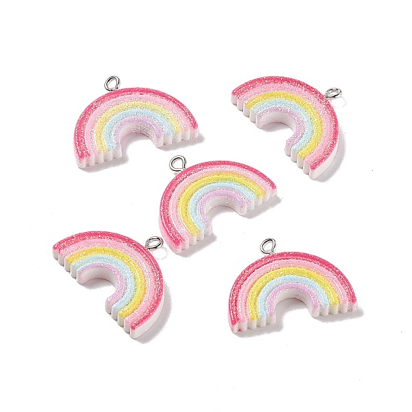 PandaHall Opaque Resin Pendants, with Platinum Tone Iron Loops and Glitter Powder, Rainbow, Colorful, 20x27x4mm, Hole: 2mm Iron+Resin...
PandaHall Opaque Resin Pendants, with Platinum Tone Iron Loops and Glitter Powder, Rainbow, Colorful, 20x27x4mm, Hole: 2mm Iron+Resin...