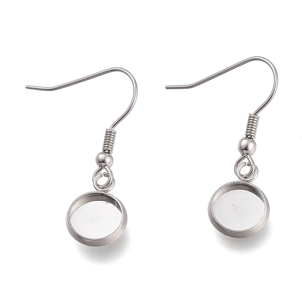 PandaHall 304 Stainless Steel Earring Hooks, with Blank Pendant Trays, Flat Round Setting for Cabochon, Stainless Steel Color, 31mm, Tray...
PandaHall 304 Stainless Steel Earring Hooks, with Blank Pendant Trays, Flat Round Setting for Cabochon, Stainless Steel Color, 31mm, Tray...