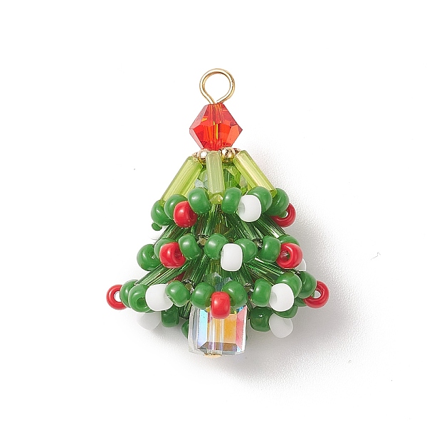 PandaHall Christmas Theme Glass Seed Beads Pendants, with Golden Brass Findings, Tree, Colorful, 32.5x23mm, Hole: 2.3mm Brass+Glass Tree
PandaHall Christmas Theme Glass Seed Beads Pendants, with Golden Brass Findings, Tree, Colorful, 32.5x23mm, Hole: 2.3mm Brass+Glass Tree