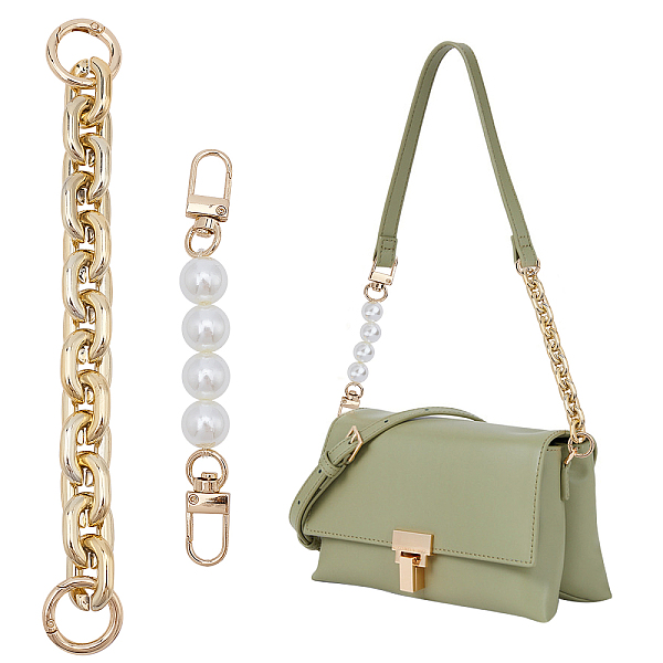 PandaHall 2Pcs 2 StylesBag Chain Straps, with ABS Plastic Beads and Light Gold Alloy Spring Gate Rings, for Bag Replacement Accessories...
PandaHall 2Pcs 2 StylesBag Chain Straps, with ABS Plastic Beads and Light Gold Alloy Spring Gate Rings, for Bag Replacement Accessories...