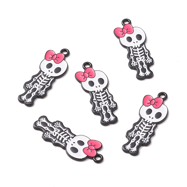 PandaHall Halloween Alloy Enamel Pendants, Electrophoresis Black, Skull with Bowknot, Hot Pink, 33x12.5x1.5mm, Hole: 1.8mm Alloy+Enamel...
PandaHall Halloween Alloy Enamel Pendants, Electrophoresis Black, Skull with Bowknot, Hot Pink, 33x12.5x1.5mm, Hole: 1.8mm Alloy+Enamel...