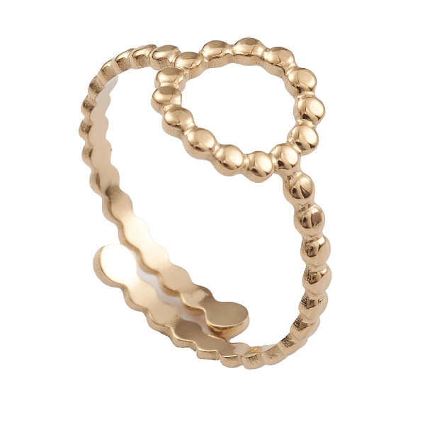 PandaHall Ion Plating(IP) 304 Stainless Steel Hollow Ring Cuff Rings for Women, Real 14K Gold Plated, Inner Diameter: 16.6mm 304 Stainless...
PandaHall Ion Plating(IP) 304 Stainless Steel Hollow Ring Cuff Rings for Women, Real 14K Gold Plated, Inner Diameter: 16.6mm 304 Stainless...