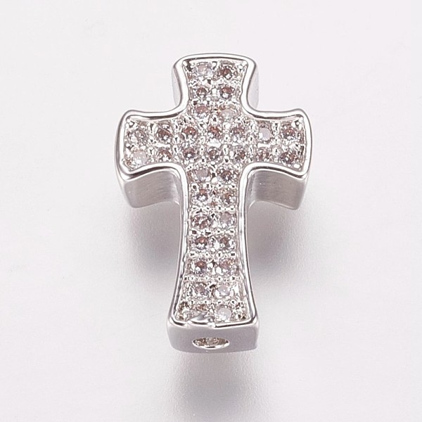 PandaHall Brass Cubic Zirconia Beads, Cross, Clear, Platinum, 14x9x3.5mm, Hole: 1mm Brass+Cubic Zirconia Cross Clear
PandaHall Brass Cubic Zirconia Beads, Cross, Clear, Platinum, 14x9x3.5mm, Hole: 1mm Brass+Cubic Zirconia Cross Clear