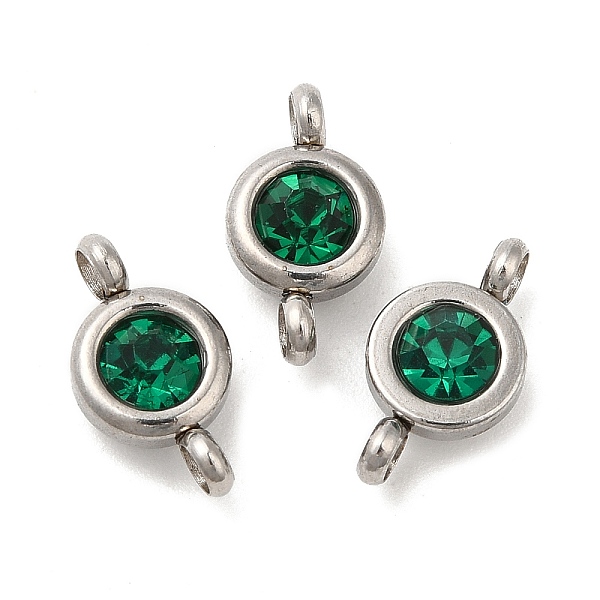 PandaHall 304 Stainless Steel Single Rhinestone Connector Charms, Flat Round Links, Stainless Steel Color, Med.Emerald, 12x6.5x4mm, Hole..., Green
PandaHall 304 Stainless Steel Single Rhinestone Connector Charms, Flat Round Links, Stainless Steel Color, Med.Emerald, 12x6.5x4mm, Hole..., Green