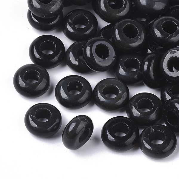 PandaHall Natural Black Gemstone European Beads, Large Hole Beads, Rondelle, 10x4.5mm, Hole: 4mm Black Stone Rondelle
PandaHall Natural Black Gemstone European Beads, Large Hole Beads, Rondelle, 10x4.5mm, Hole: 4mm Black Stone Rondelle