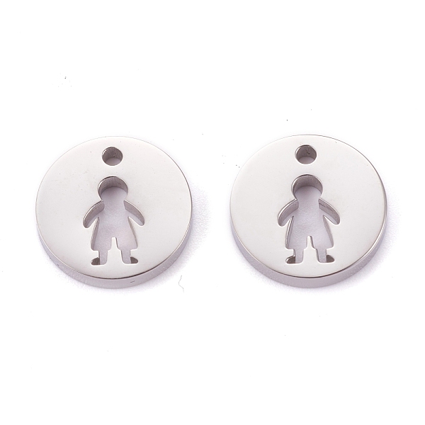 PandaHall 304 Stainless Steel Charms, Flat Round with Hollow Boy, Stainless Steel Color, 12x1.4mm, Hole: 2mm 304 Stainless Steel Flat Round
PandaHall 304 Stainless Steel Charms, Flat Round with Hollow Boy, Stainless Steel Color, 12x1.4mm, Hole: 2mm 304 Stainless Steel Flat Round